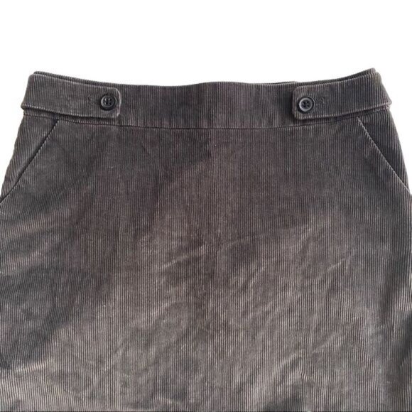 Banana Republic Brown/Grey Corduroy Soft Cotton Grunge Mini Y2k Skirt Sz 4 - Picture 4 of 11